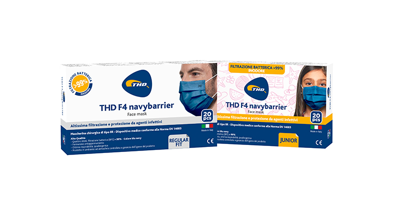 THD Face Mask F4 navybarrier 