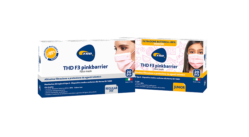 THD Face Mask F3 pinkbarrier 